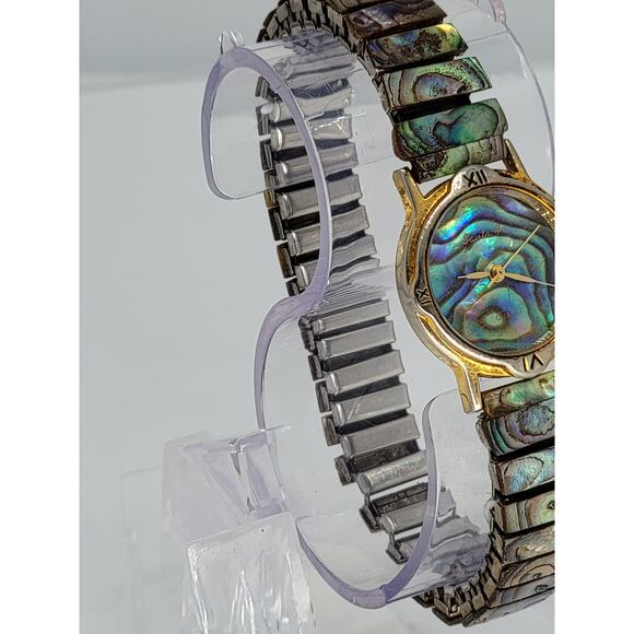 Santa Fe Abalone Style Wristwatch with an Expansion Band and Quartz Movement